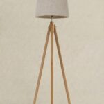 Modern Wooden Tripod Floor Lamp