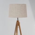 Modern Wooden Tripod Floor Lamp