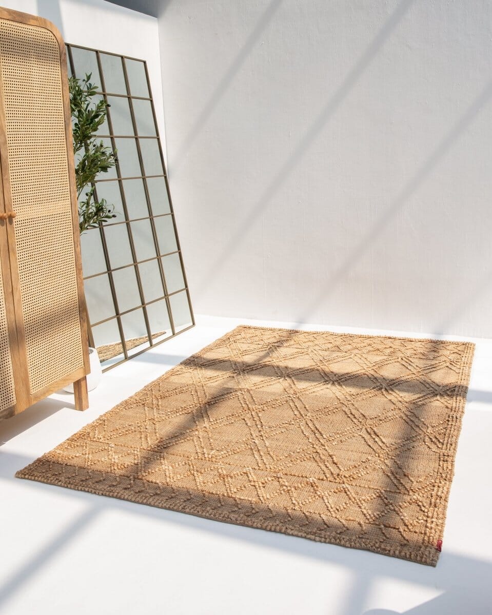 Earthly Elegance - Natural Color Jute with 3D Diamond Pattern - Image 2