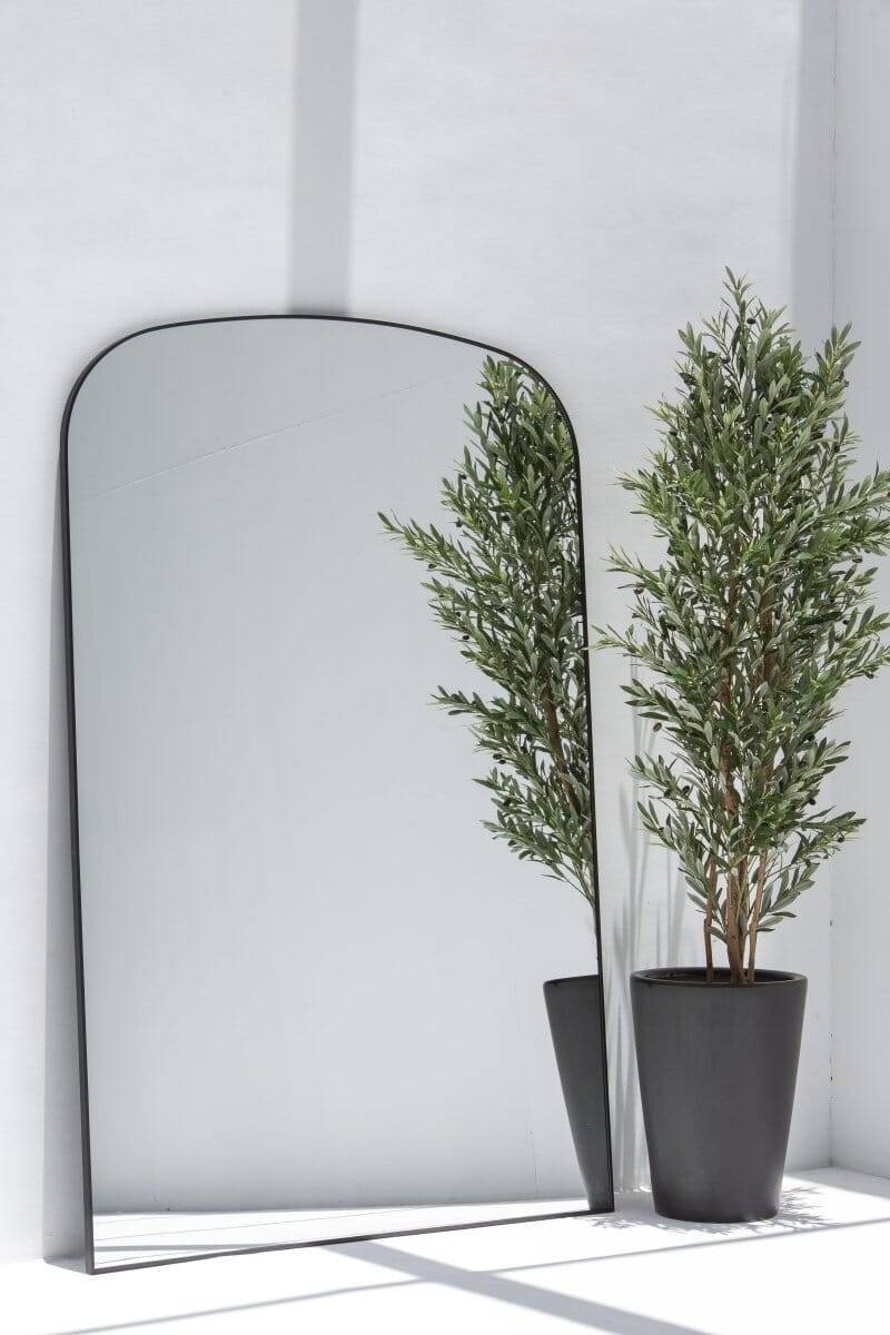 Stella Black Flat Arch Mirror - Image 2