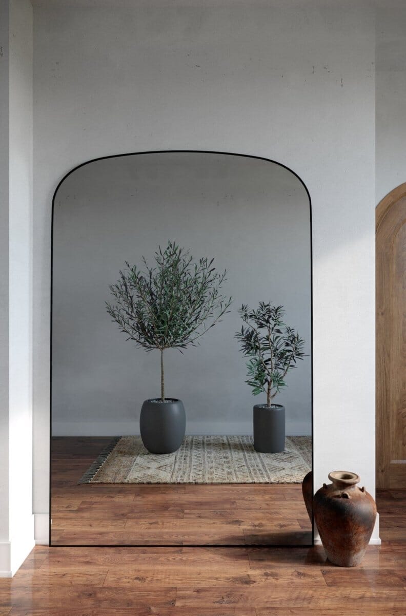 Stella Black Flat Arch Mirror - Image 3