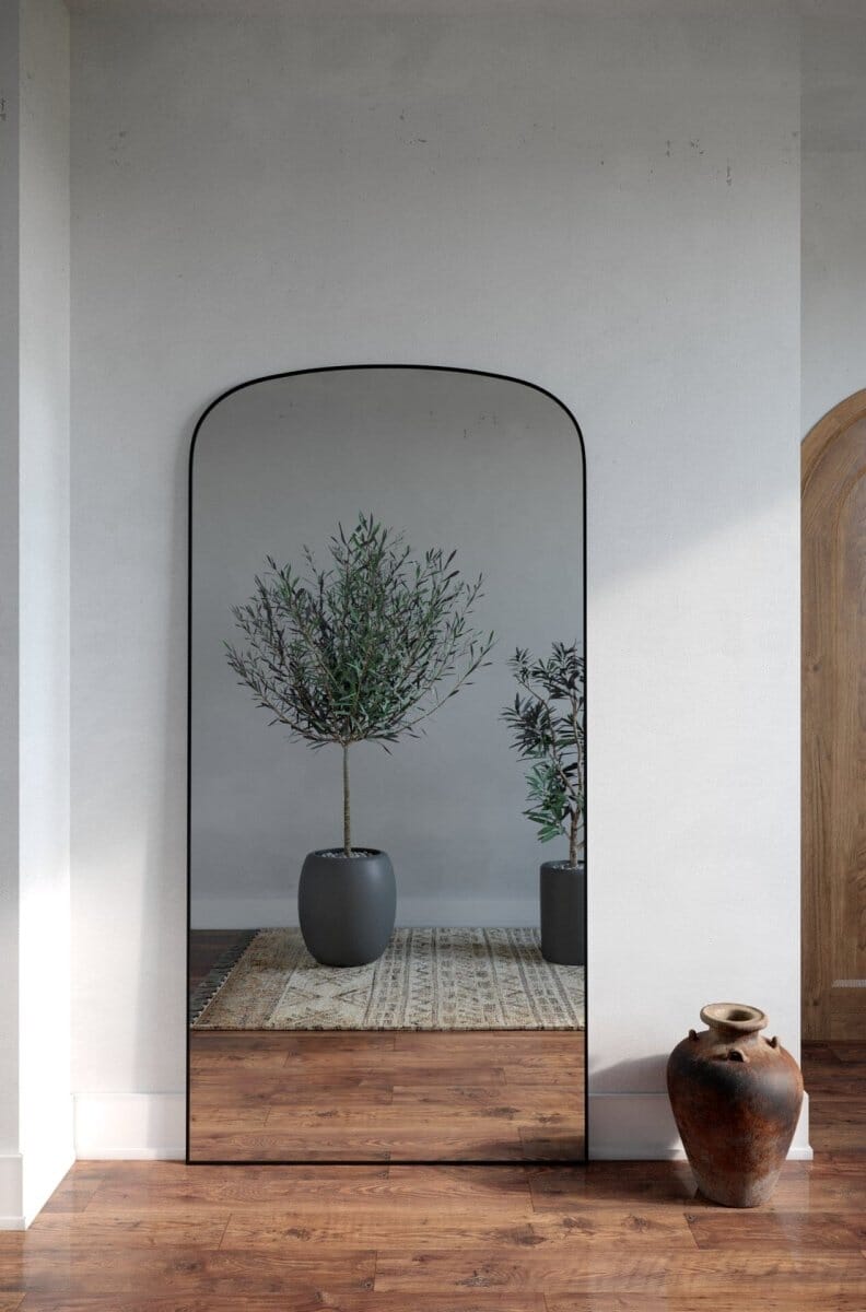 Stella Black Flat Arch Mirror - Image 4