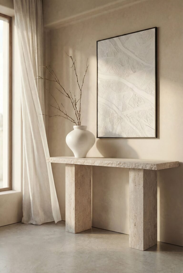 Ezile Travertine Classic Design Console