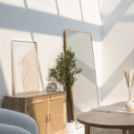 Adeline Gold Frame Rectangular Wall Mirror (220x120 CM)