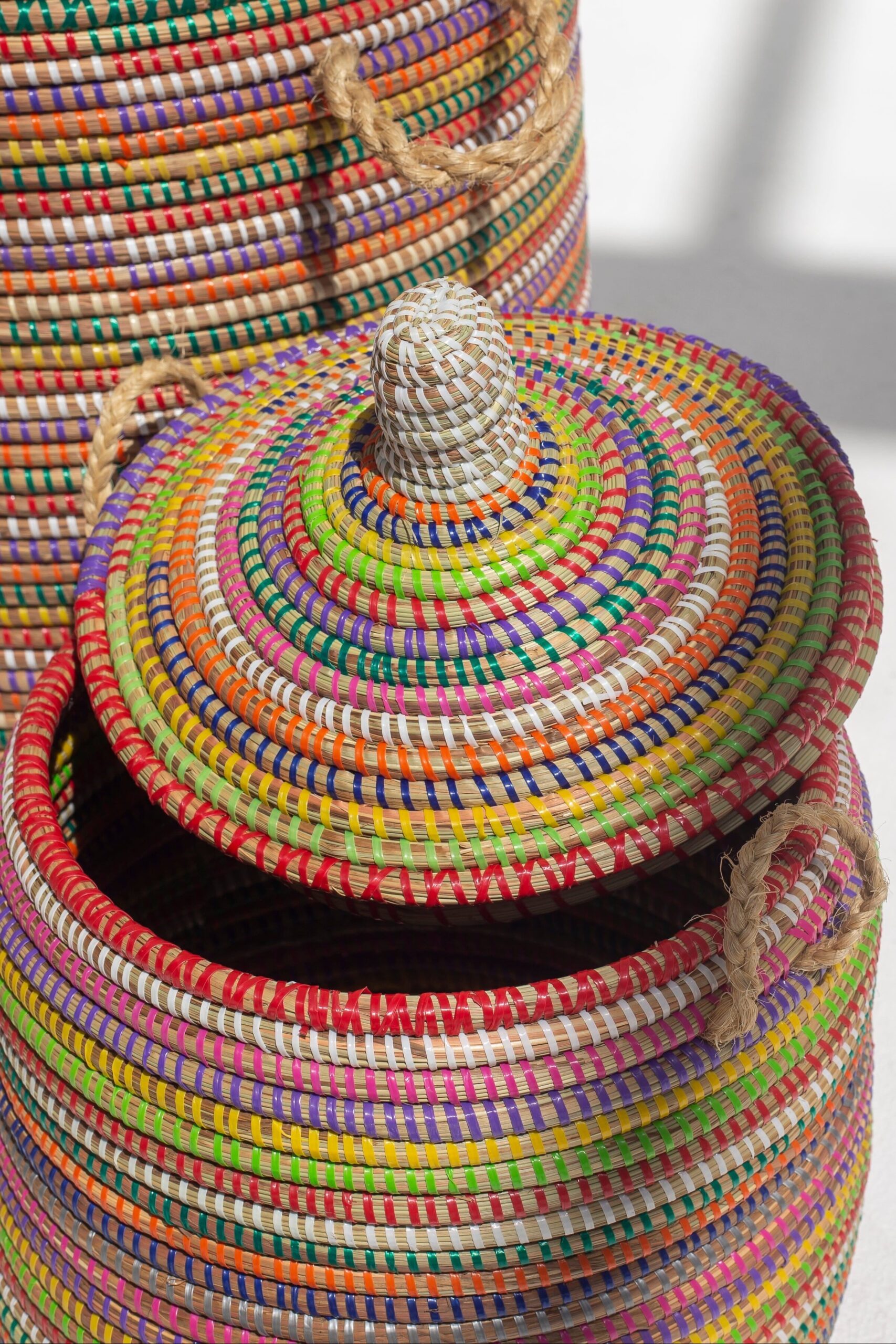 Maisha Multi-Color Classic Handmade Basket - Image 2