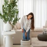 Sevil Off White Boucle Layers Storage Pouf
