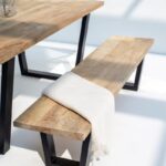 Noriel Mango Wood Industrial Design Bench