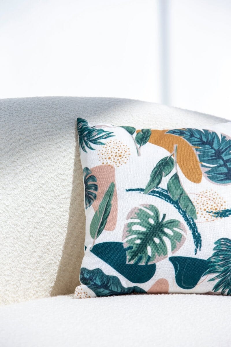 Natural Leaves Polyester Cushion Cover (40x40 CM) - Image 2