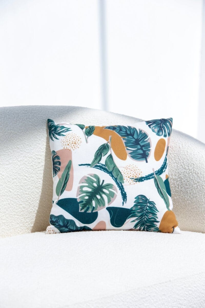 Natural Leaves Polyester Cushion Cover (40x40 CM) - Image 3