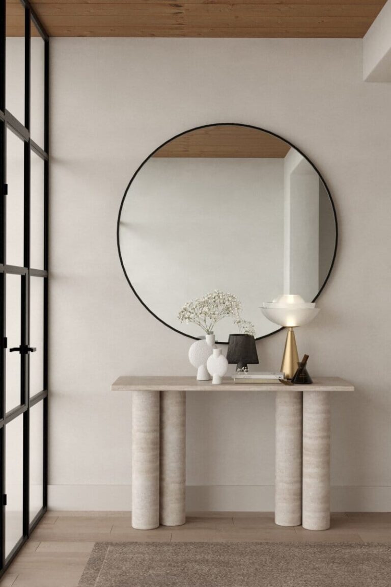 Attica Travertine Six Legs Console Table