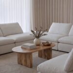 Oryne Oval Shape Wooden Coffee Table with Flat Legs