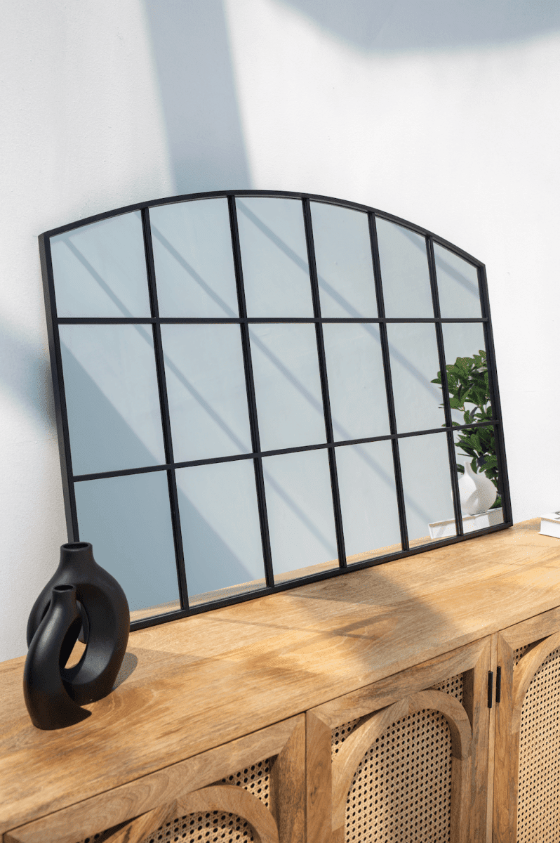 Raven Black Window Black Wall Mirror (120x80 CM) - Image 3