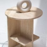 Alyssa Travertine Round Side Table