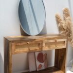 Elena Rattan 2-Drawers Wooden Console