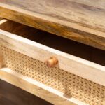 Elena Rattan 2-Drawers Wooden Console