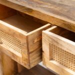 Elena Rattan 2-Drawers Wooden Console
