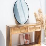 Elena Rattan 2-Drawers Wooden Console
