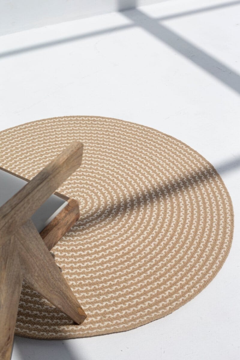Eternal Spiral - Wool Braided Round Rug