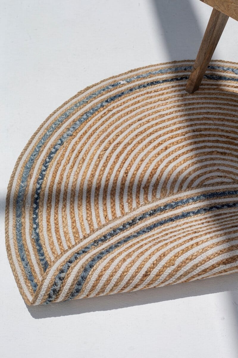 Serenity Spiral - Natural Jute & Cotton Braided Round Rug - Image 3