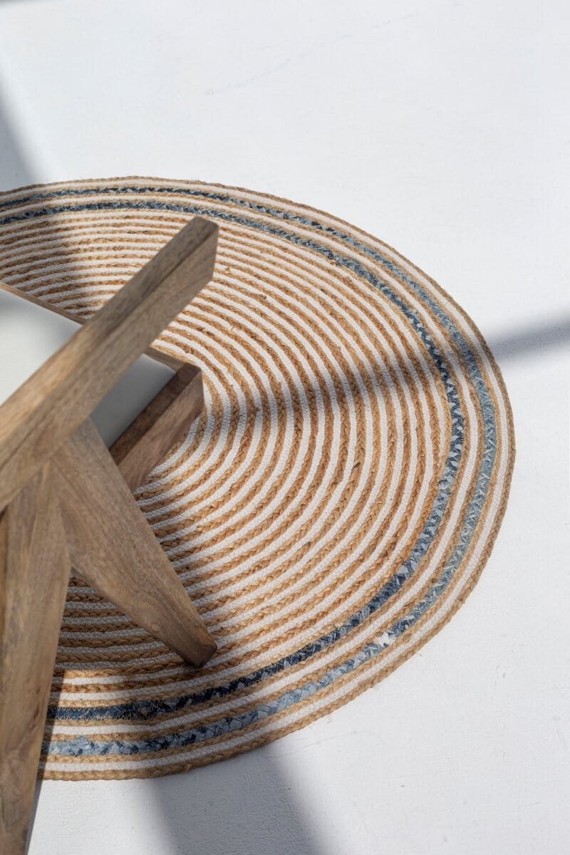 Serenity Spiral - Natural Jute & Cotton Braided Round Rug - Image 4