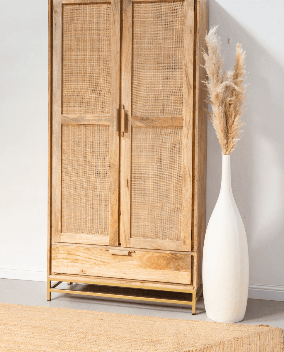 Floor Long White Vase