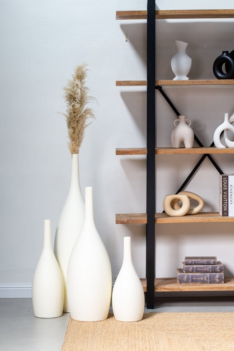 Floor Long White Vase - Image 3