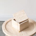 Aria Round Top Travertine Side Table