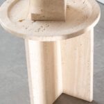 Aria Round Top Travertine Side Table