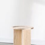 Aria Round Top Travertine Side Table