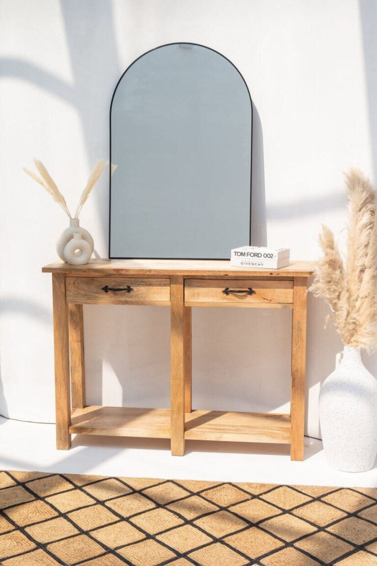 Sibylla Wooden Console with Two Drawers