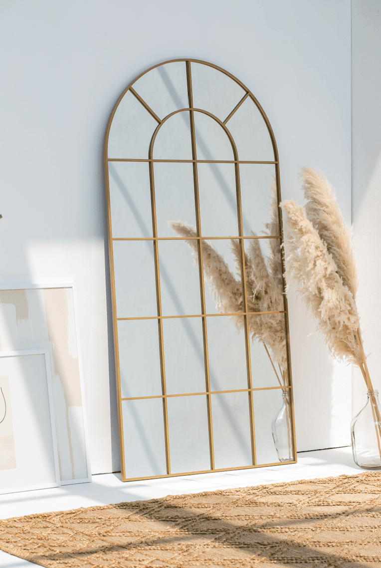 Astrid Gold Window Arch Full Length Mirror (200x100 CM) - Image 5