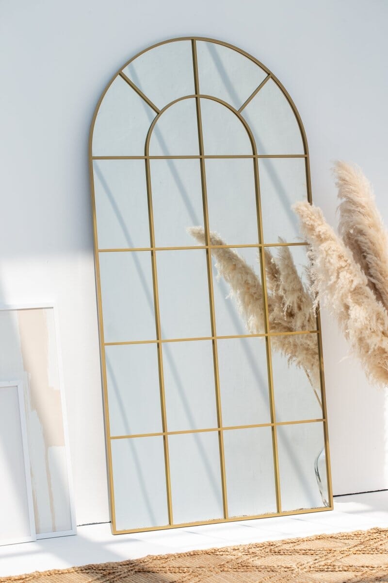 Astrid Gold Window Arch Full Length Mirror (200x100 CM) - Image 6