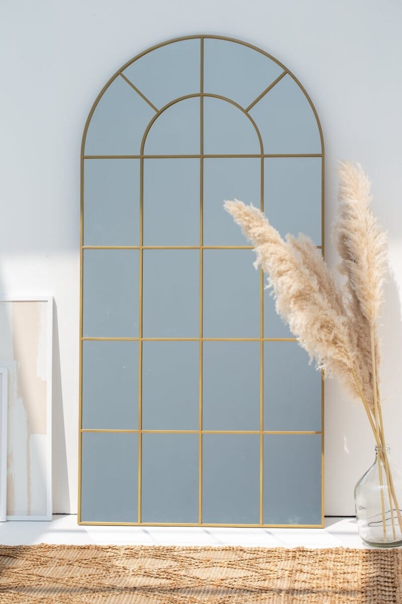 Astrid Gold Window Arch Full Length Mirror (200x100 CM) - Image 8