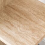 Athena Half Oval Top Travertine Console Table