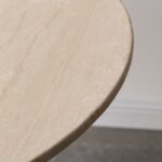 Olivia Travertine Round Dining Table with 3 Legs