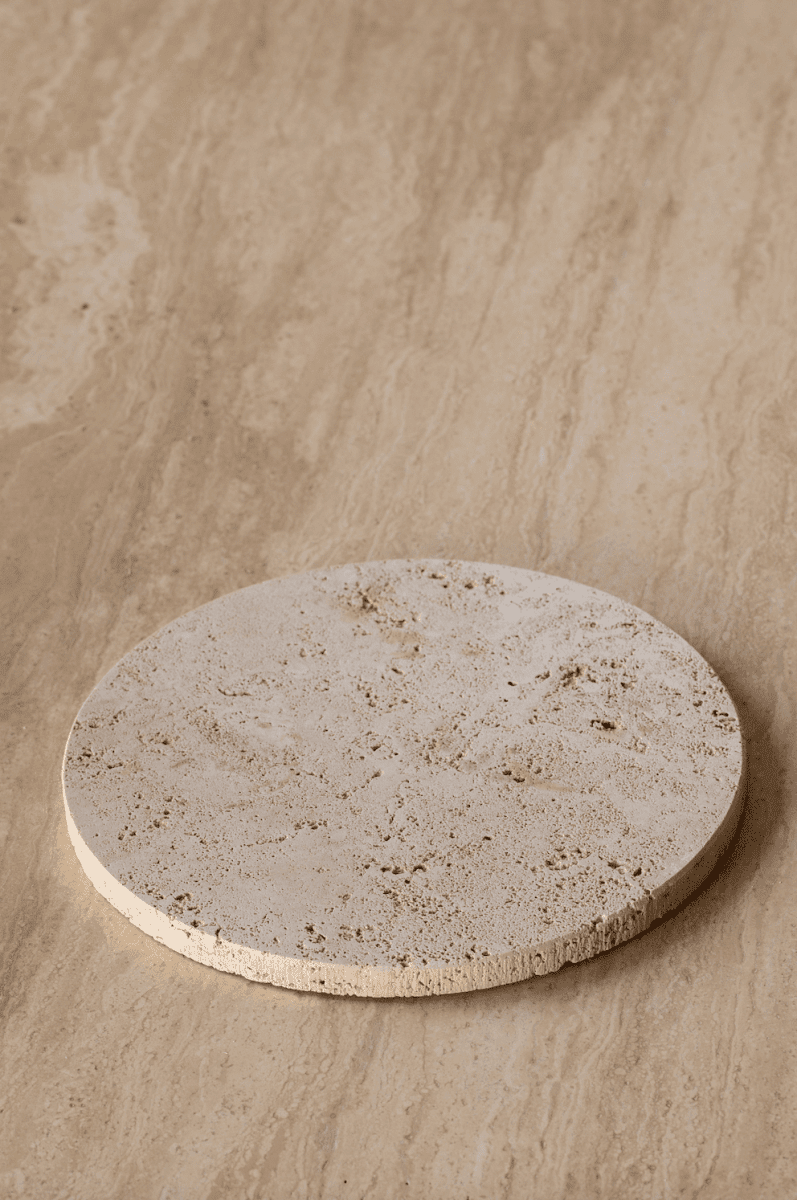 Travertine Round Tray