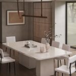 Santorini Beige Crema Uno Marble Dining Table
