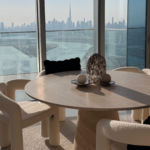 Belova Travertine Round Dining Table
