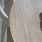 Belova Travertine Round Dining Table