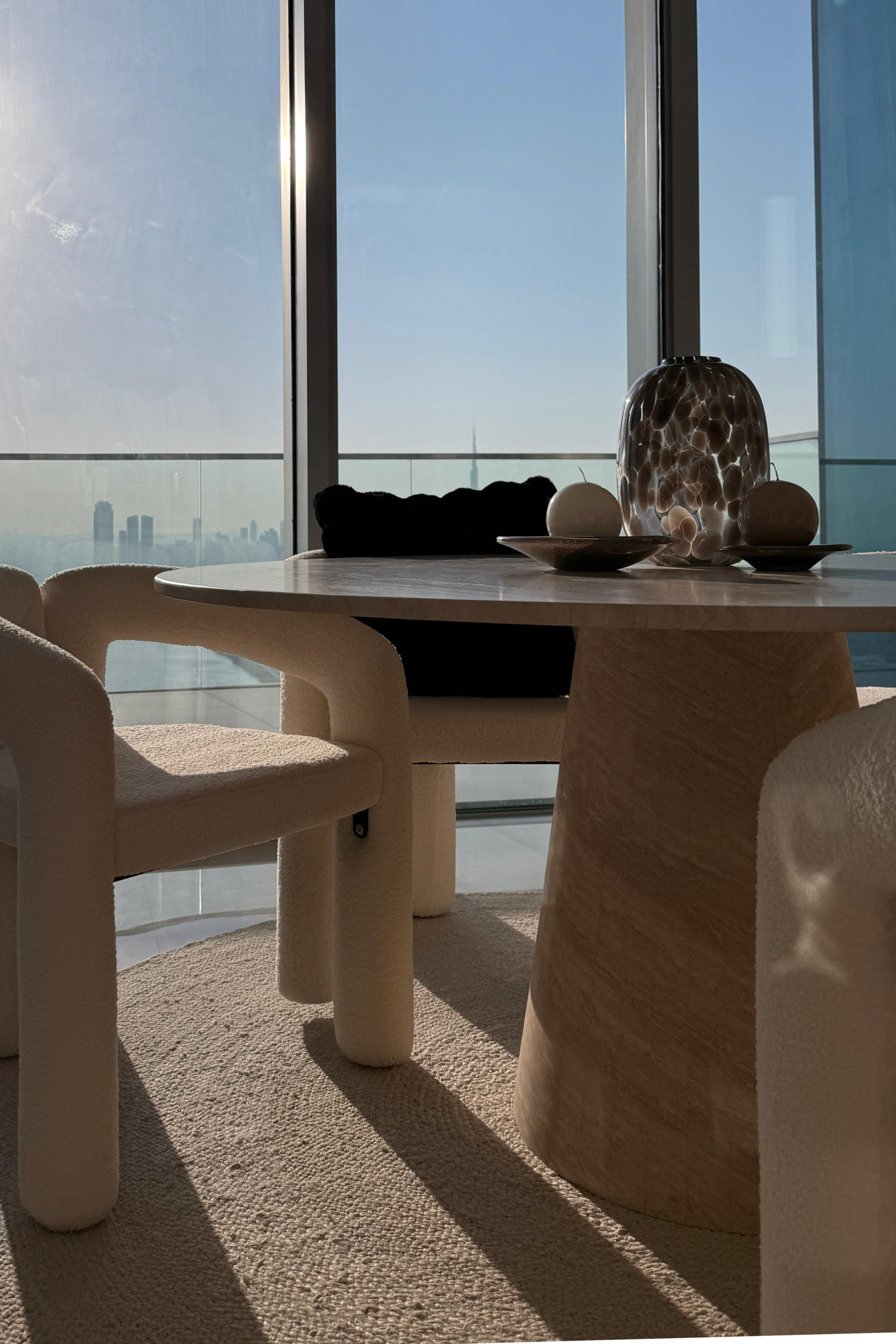 Belova Travertine Round Dining Table - Image 3
