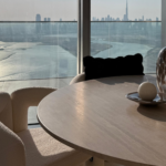 Belova Travertine Round Dining Table