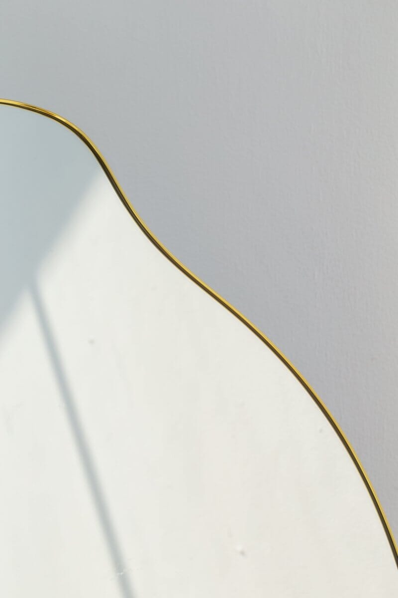 Odessa Backlit Irregular Gold Frame Mirror with Stand - Image 5