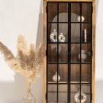 Ravenna Industrial Wooden Cabinet with Black Metal Doors
