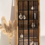 Ravenna Industrial Wooden Cabinet with Black Metal Doors