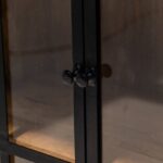Ravenna Industrial Wooden Cabinet with Black Metal Doors