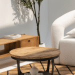 Denver Round Industrial Wooden Nesting Coffee Table Set