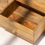 Elise Half Moon Mango Wood Shelves Unit