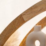 Elise Half Moon Mango Wood Shelves Unit
