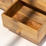 Elise Half Moon Mango Wood Shelves Unit