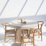 Marceau Crema Marfil Marble Round Dining Table